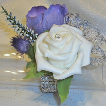 Lavender & Ivory Wrist Corsage